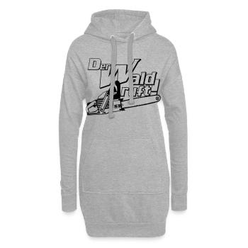 Motorsäge , Kaminholz , Old School ,Wald Holz (25) - Hoodie-Kleid - Grau meliert - Vorne