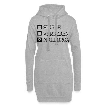 Mallorca Single Party Urlaub lustiger Spruch - Hoodie-Kleid - Grau meliert - Vorne