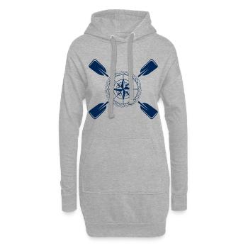 Paddel & Kompass - Hoodie-Kleid - Grau meliert - Vorne