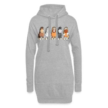 Happy Horses - Hoodie-Kleid - Grau meliert - Vorne