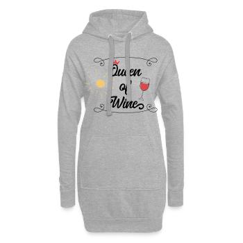 wein - Hoodie-Kleid - Grau meliert - Vorne