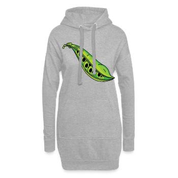 Totenkopf Erbsen - Hoodie-Kleid - Grau meliert - Vorne