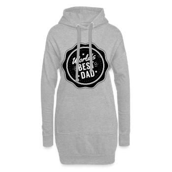 Jour papa papa - Sweat-shirt à capuche long Femme - gris chiné - Devant