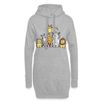 Das Safari Team - Hoodie-Kleid - Grau meliert - Vorne