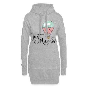 Hochzeit - Hoodie-Kleid - Grau meliert - Vorne