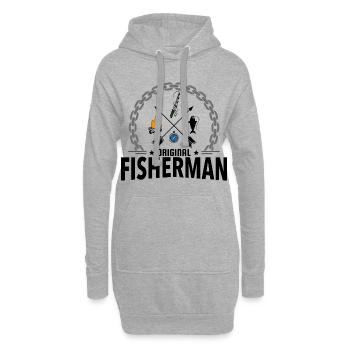Cadeaux drôles pour les pêcheurs - Sweat-shirt à capuche long Femme - gris chiné - Devant