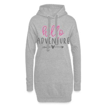 Abenteuer-Design - Hoodie-Kleid - Grau meliert - Vorne