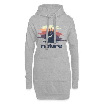 Nature - Hoodie-Kleid - Grau meliert - Vorne
