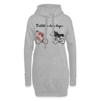 Triathlon - Triathleten leben länger! - Hoodie-Kleid - Grau meliert - Vorne