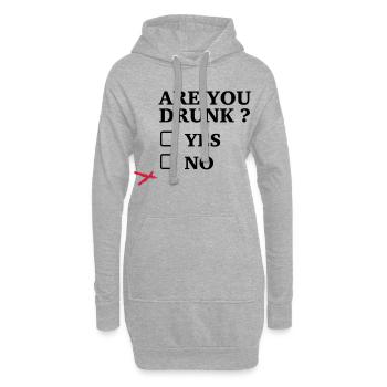 toast drôle - Sweat-shirt à capuche long Femme - gris chiné - Devant
