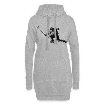 goal - Sweat-shirt à capuche long Femme - gris chiné - Devant