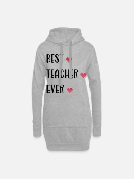 Enseignant - Sweat-shirt à capuche long Femme - gris chiné