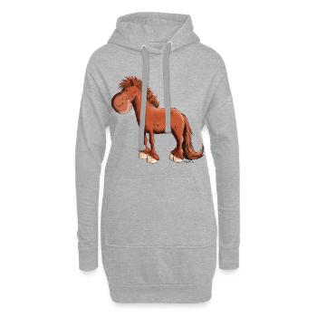 Da ist der Isländer - Hoodie-Kleid - Grau meliert - Vorne