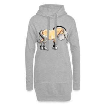 Drolliger Norweger - Hoodie-Kleid - Grau meliert - Vorne