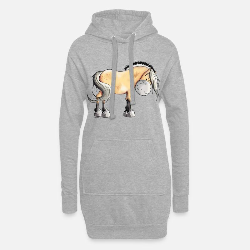 Drolliger Norweger - Hoodie-Kleid - Grau meliert