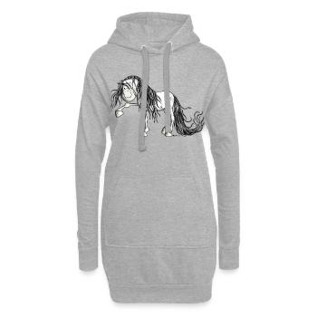 Lustiger Andalusier - Hoodie-Kleid - Grau meliert - Vorne