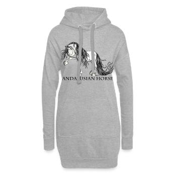 Süßer Andalusier - Hoodie-Kleid - Grau meliert - Vorne