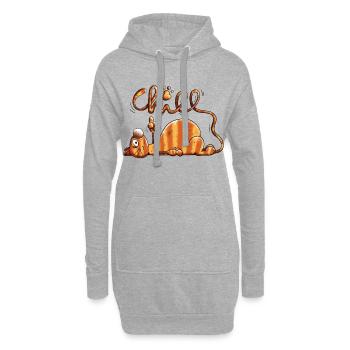 Chill Chat - Sweat-shirt à capuche long Femme - gris chiné - Devant