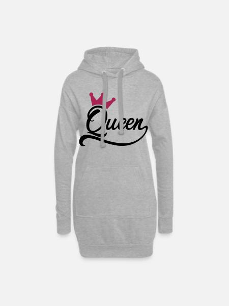 frauenpower - Hoodie-Kleid - Grau meliert