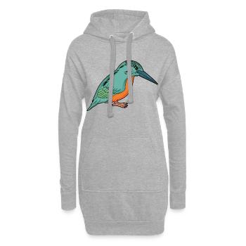 Eisvogel - Hoodie-Kleid - Grau meliert - Vorne