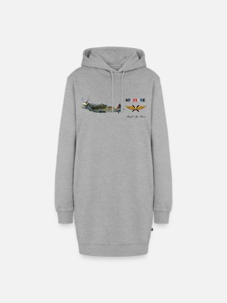 Spitfire - Hoodie-Kleid - Grau meliert