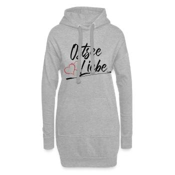 Ostsee Liebe - Hoodie-Kleid - Grau meliert - Vorne