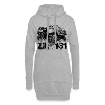ZIL 131 - Sweat-shirt à capuche long Femme - gris chiné - Devant