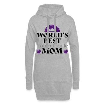 Labradoodle - Hoodie-Kleid - Grau meliert - Vorne