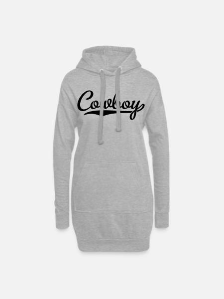 Cowboy - Hoodie-Kleid - Grau meliert