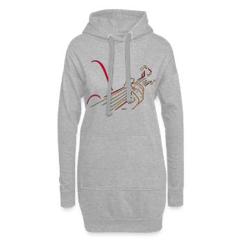 Gitarrist Gitarrist Gitarrist Musiker Bandinstrument # - Hoodie-Kleid - Grau meliert - Vorne