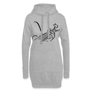 Gitarrist Gitarrist Gitarrist Musiker Bandinstrument # - Hoodie-Kleid - Grau meliert - Vorne