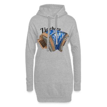 Zichara Bavaria sombre | ZiachON ! - Sweat-shirt à capuche long Femme - gris chiné - Devant