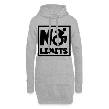 Aucune limite pour cet utilisateur de fauteuil roulant, rôle # - Sweat-shirt à capuche long Femme - gris chiné - Devant