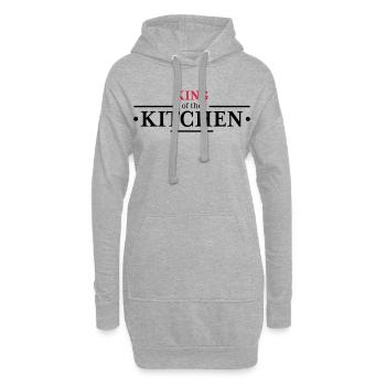 Roi de la cuisine - Sweat-shirt à capuche long Femme - gris chiné - Devant