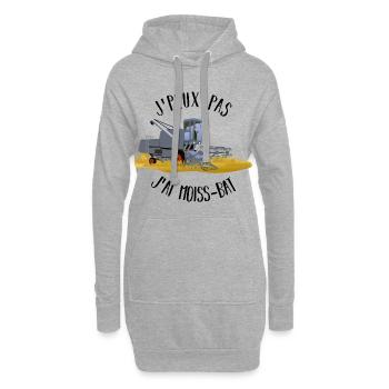 J'peux pas j'ai moiss-bat - Sweat-shirt à capuche long Femme - gris chiné - Devant