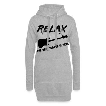 Der Bassist dort ist Bassist, Musiker, Instrument * - Hoodie-Kleid - Grau meliert - Vorne