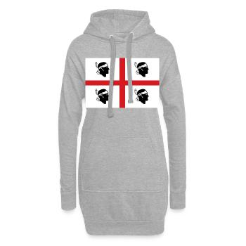 Aufkleber Flagge von Sardinien Flagge Sardinien Aufkleber - Hoodie-Kleid - Grau meliert - Vorne