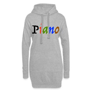 piano - Hoodie-Kleid - Grau meliert - Vorne