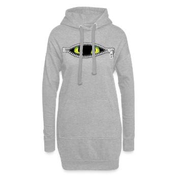 Monster im Inneren - Hoodie-Kleid - Grau meliert - Vorne