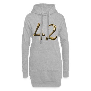 42 ans 42 ans or 42e anniversaire cadeau - Sweat-shirt à capuche long Femme - gris chiné - Devant