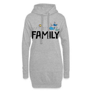 famille - Sweat-shirt à capuche long Femme - gris chiné - Devant