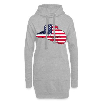 Usa Hut - Hoodie-Kleid - Grau meliert - Vorne