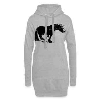 Tinker noir drôle, Épi irlandais - Sweat-shirt à capuche long Femme - gris chiné - Devant