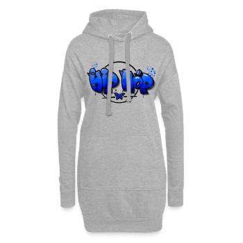 Hip Hop Graffiti - Hoodie-Kleid - Grau meliert - Vorne