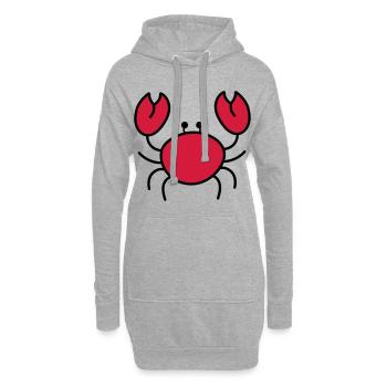 Krebs - Hoodie-Kleid - Grau meliert - Vorne