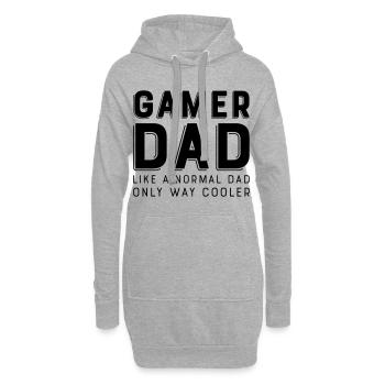 Gamer Dad - Hoodie-Kleid - Grau meliert - Vorne