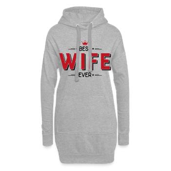 Ehefrau - Hoodie-Kleid - Grau meliert - Vorne