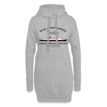 PAQUEBOT FRANCE Louis RUNEMBERG © Adagp - Sweat-shirt à capuche long Femme - gris chiné - Devant