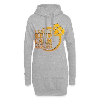 I Can’t Keep Calm – Getting Married - Hoodie-Kleid - Grau meliert - Vorne