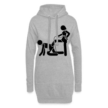 Ehepaar Brautpaar Peitsche Hochzeit - Hoodie-Kleid - Grau meliert - Vorne